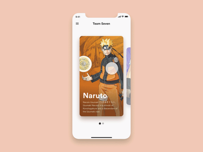 Choose Your Ninja animation anime conceptual gif invision invision studio iphone iphone x mobile naruto prototype sasuke