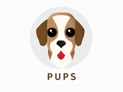 pups logo app branding design grain graphic design icon illustration logo logodesign puppy pups thirtylogos thirtylogoschallenge vector