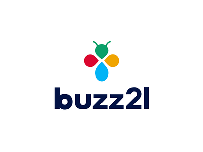 Buzz21 logo bee beelogo blog brand branding buzz buzz21 colorful icon logo logodesign youth
