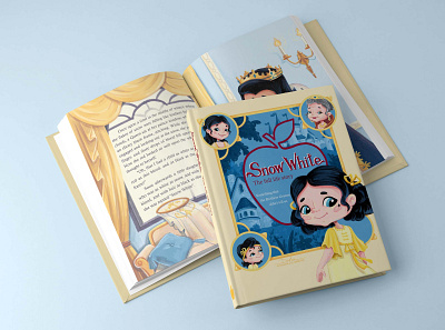 Show White. The full life story book character children cover fairytale girl illustration kid photoshop princess