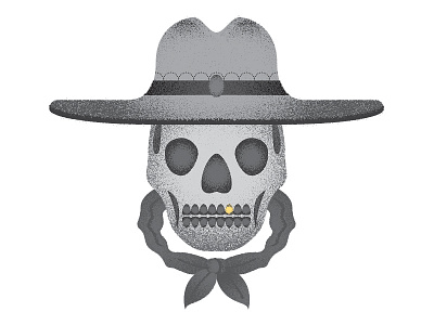 Skull cowboy illustration skull texture traditional western