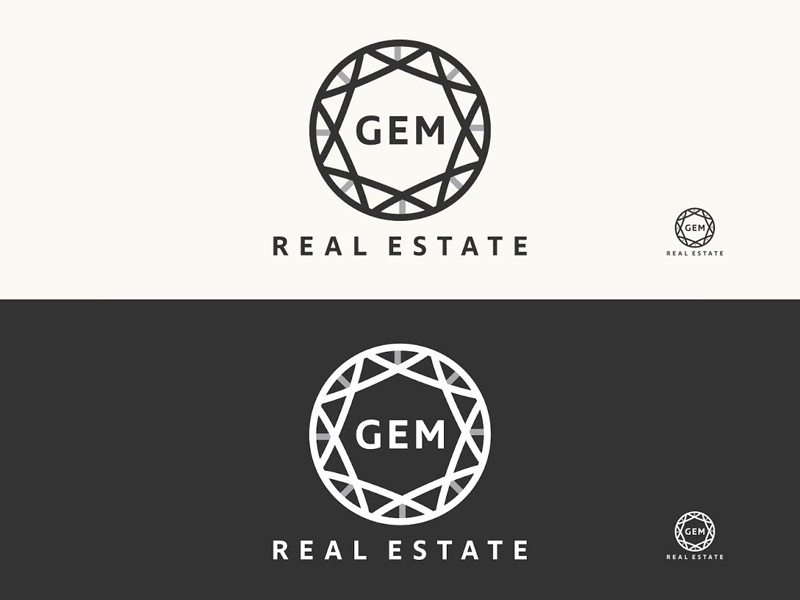 Gem Real Estate Logo by Drew Conners on Dribbble
