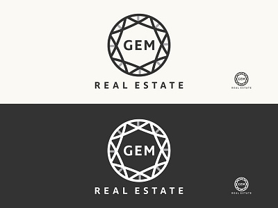 Gem Real Estate Logo branding diamond gem logo real estate