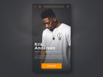 Daily UI 006 006 daily ui mobile profile sketch social media ui ux