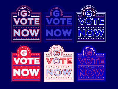 Vote 2018 Badges badges election go vote midterms politics typogaphy vote