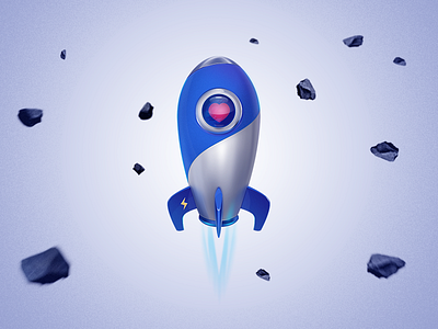 Rocket icon material rocket