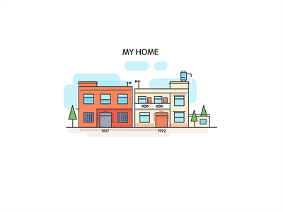 MY HOME design home house icon illustration old house