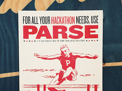 Retro Parse Poster #2 analog lab hurdle knockout parse red retro