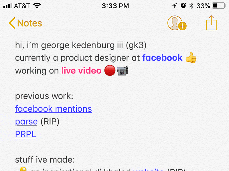 new site who dis gk3 i made this in the notes app portfolio