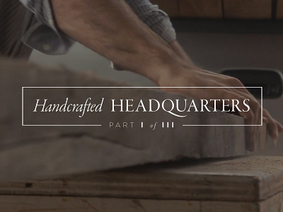 Handcrafted Headquarters clean identity prpl simple type wood