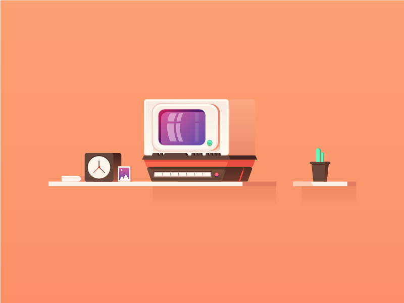 Old computer by Lone on Dribbble