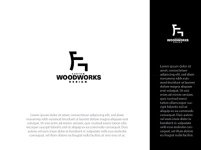 Custom WoodWorks Design clean design graphic design logo minimalist vector woodwork