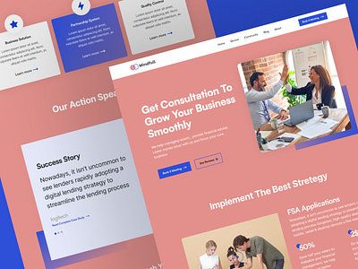 Mindfull - Business Consultancy Landing Page figma product design ui design ux design web design