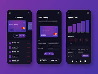 Money Transfer App UI by Nauman Shabbir on Dribbble