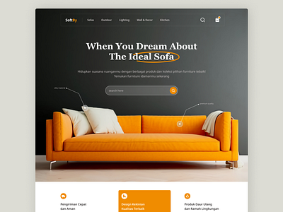 Softby - Ecommerce Web Design ecommerce figma product design sofa landing page sofa web design ui design ux design