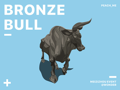 Bronze Bull bull clean stone
