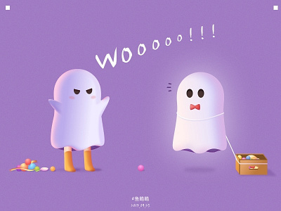 Trick or treat？maybe not······ candy clean cosplay cute ghost halloween illustration kid