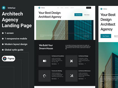 Interiuz - Architech Agency Landing Page agency landing landing page page web design website