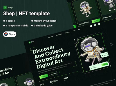 Shep | NFT template agency design landing landing page page web design website