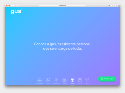 Gus - Landing page colourful landing page minimal