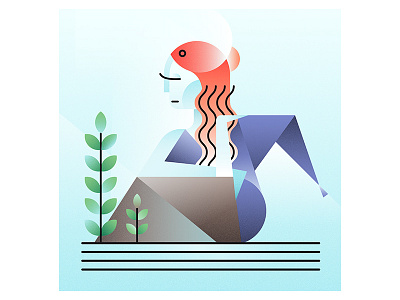 Mythological Creatures - The Siren color digitalart illustration myth siren