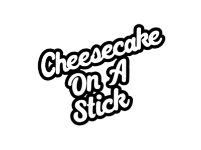 Cheesecake On The Stick custom lettering logo type