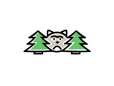 Wild Cat animal cartoon cat darkwood funny logo pine tree vector wild wood