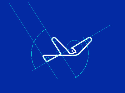 Geometry Bird bird blue dove fly hawk line logo logo designer media pigeon swallow vector