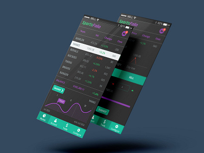 SF - sports trading ui app flat interface minimal mobile trading ui ui designer ux web