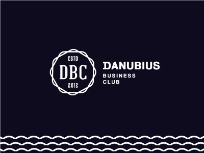 Dbc business club designer logo capital finance wave club business danubius river