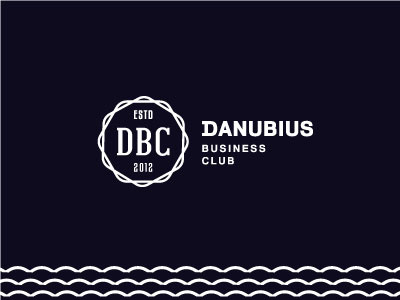 Dbc business club business capital club danubius designer finance logo river wave