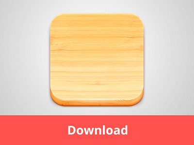 Wood Icon PSD freebie icon ios pixel psd texture wood