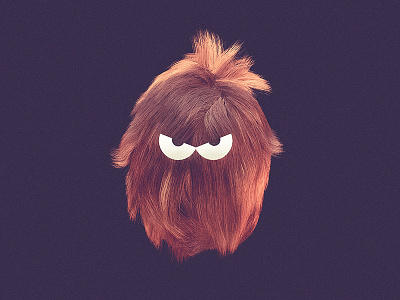 Angry Monster avatar design fur hair illustration monster photoshop pixel post profile