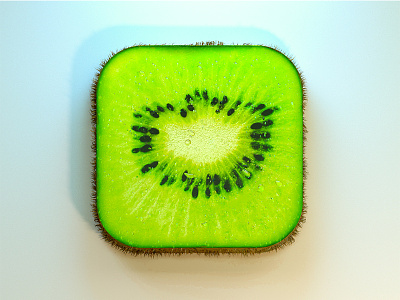 Kiwi Icon food fruit green icon ios iphone kiwi render rendering