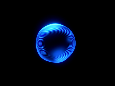 AI Sphere 3d ai animation assistant blue bot dark glass glow load loading messenger sphere