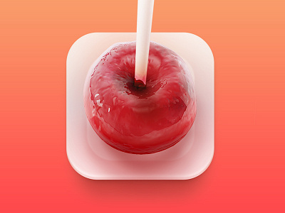 Chupa Chups 3d apple candy chupa dish icon ios lollipop red
