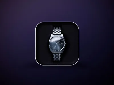 Nixon Timeteller Watch 3d apple icon ios iphone nixon rendering stainless steel texture timeteller watch