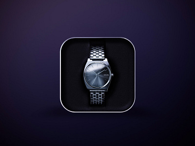 Nixon Timeteller Watch 3d apple icon ios iphone nixon rendering stainless steel texture timeteller watch