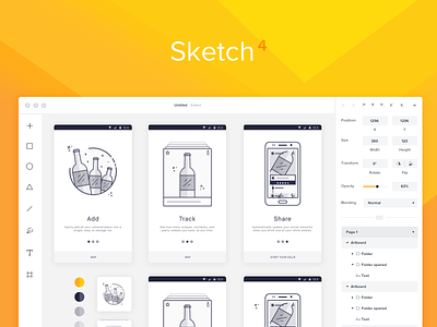 Sketch 4 App Concept app clean concept design flat grey iphone light mobile redesign sketch ui