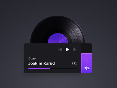 Vinyl Music Player album concept music player purple ui vinyl web widget