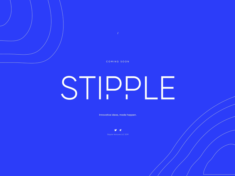 Stipple - Landing Page airbnb flat logo lottie concept blue soon coming animation ui web page landing