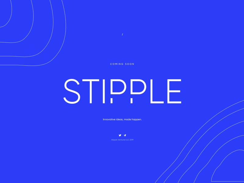 Stipple - Landing Page airbnb animation blue coming concept flat landing logo lottie page soon ui web