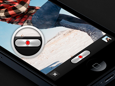 iOS Slim Camera App Ui app button camera ios ui