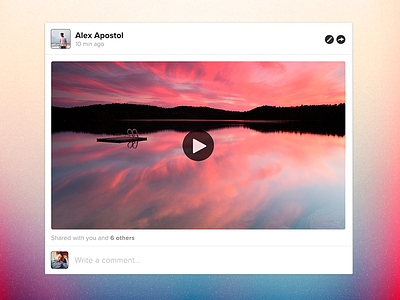 Video Post design player post ui video web