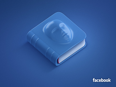 Facebook concept :) book face facebook icon