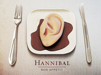 Hannibal icon blood bon appetit doctor ear fear food fork hannibal icon ios knife lecter