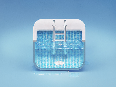 Pool iOS icon blue icon ios pool swimming water