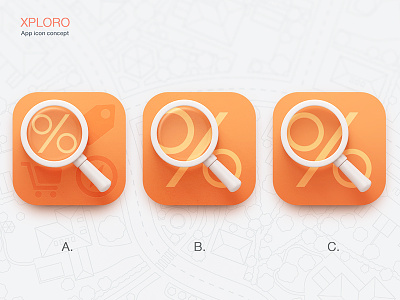 Xploro icon concepts apple deal discount icon ios7 iphone magnifier map orange scout search xploro