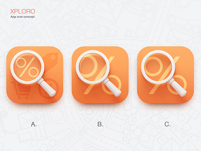 Xploro icon concepts apple deal discount icon ios7 iphone magnifier map orange scout search xploro
