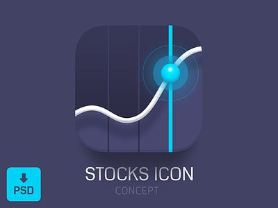 Stocks Icon apple icon ios ios9 iphone psd stocks